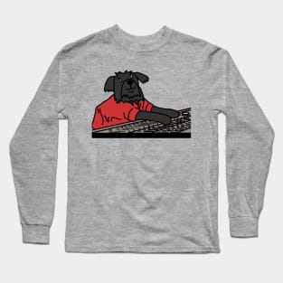 Dog in Control Making Music Long Sleeve T-Shirt